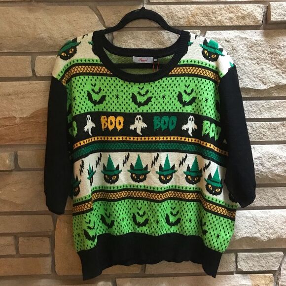 BANNED Apparel Spooky Boo Jumper Sweater Whimsigoth Halloween 4x NWT black - Picture 3 of 15